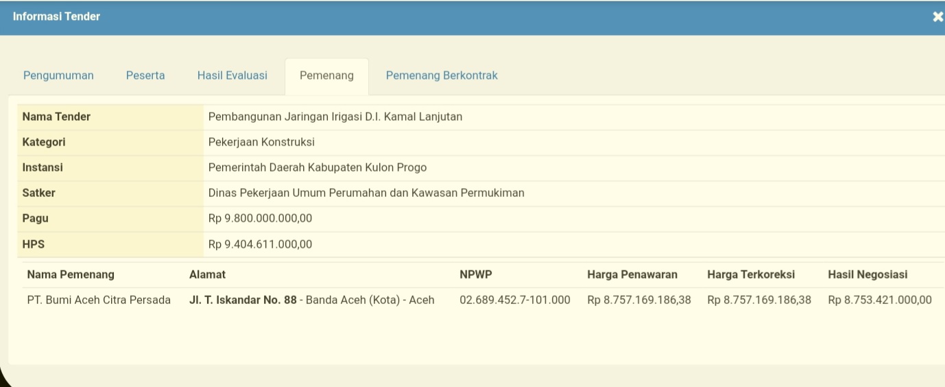 Pemenang+tender+D.I+Kamal
