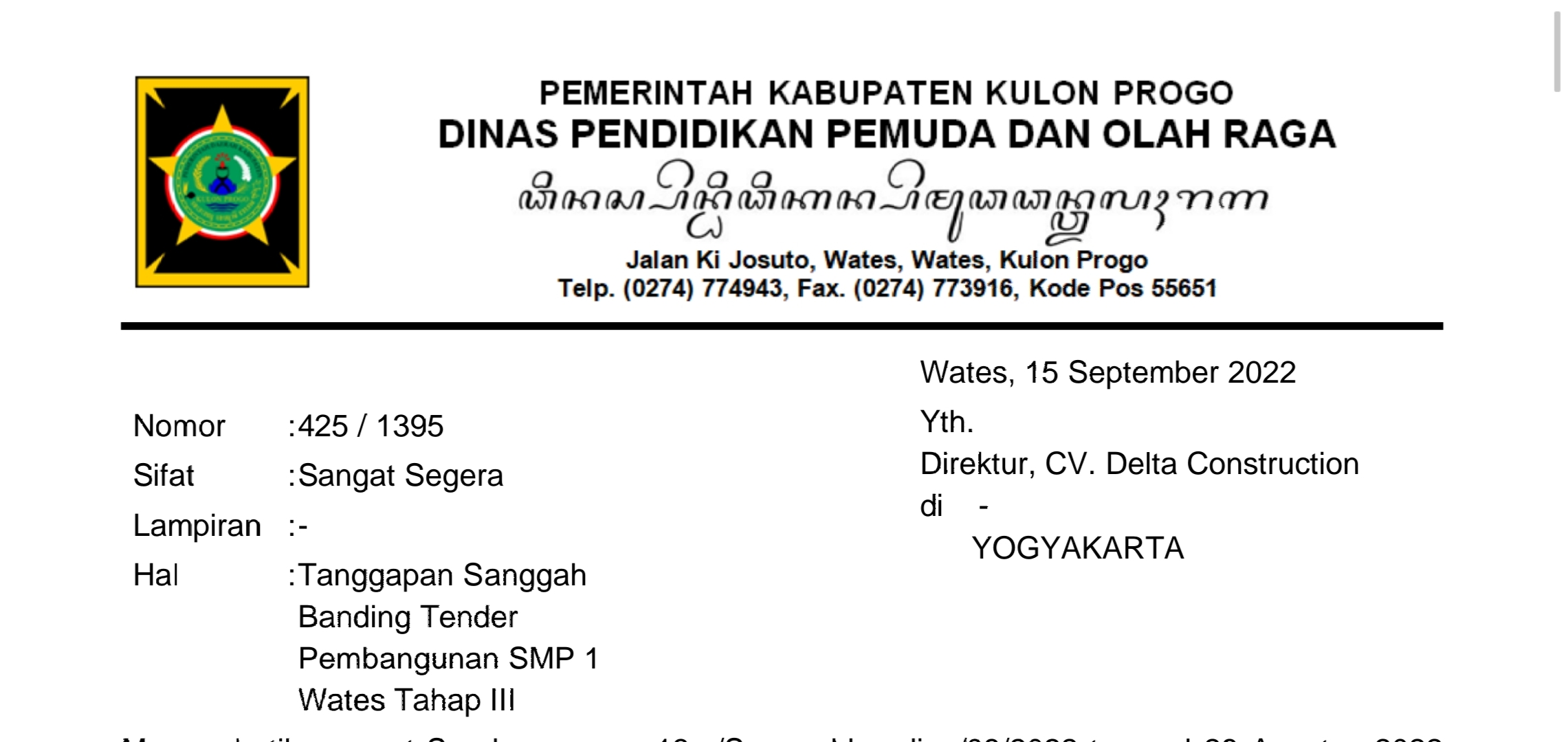 tender+proyek+smpn+1+wates+dibatalkan